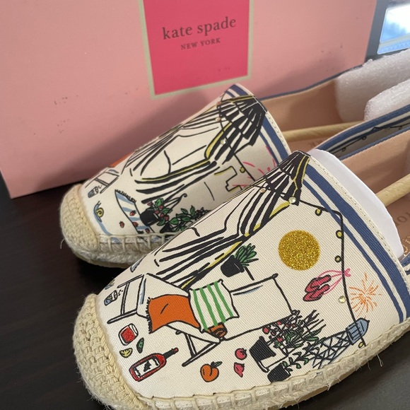 Sold! Kate Spade Roop Top scene espadrilles - Picture 4 of 11